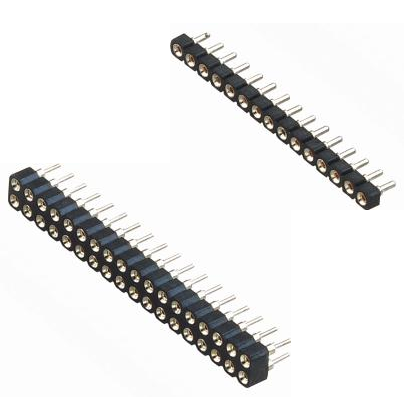 2.54mmMachined Female single/Dual Row  180°